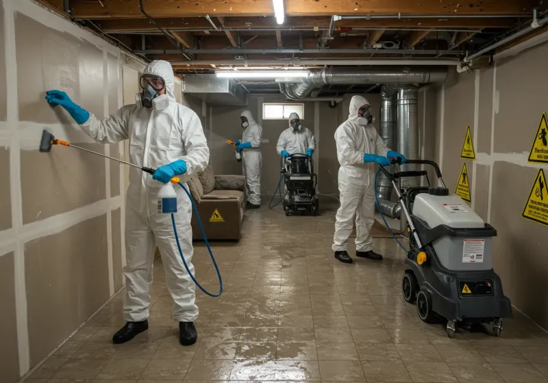 Basement Moisture Removal and Structural Drying process in Waterflow, NM